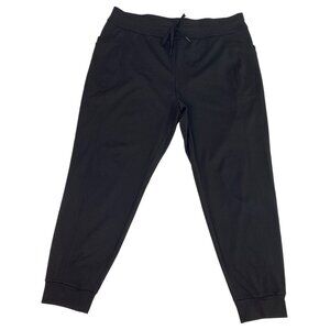 32 Degrees Heat Mens Jogger Pants Drawstring Athletic XL Black Polyester Spandex